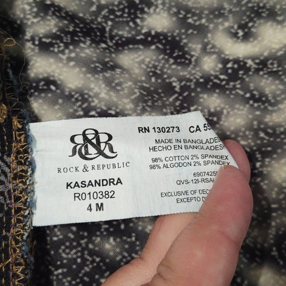 Rock & Republic Kasandra Jeans Dark Wash 4 - Picture 5 of 12